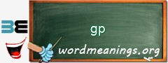 WordMeaning blackboard for gp